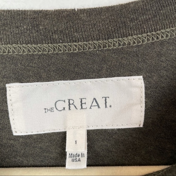 THE GREAT. Peplum Ruffle Tee Size 1 - Picture 9 of 12